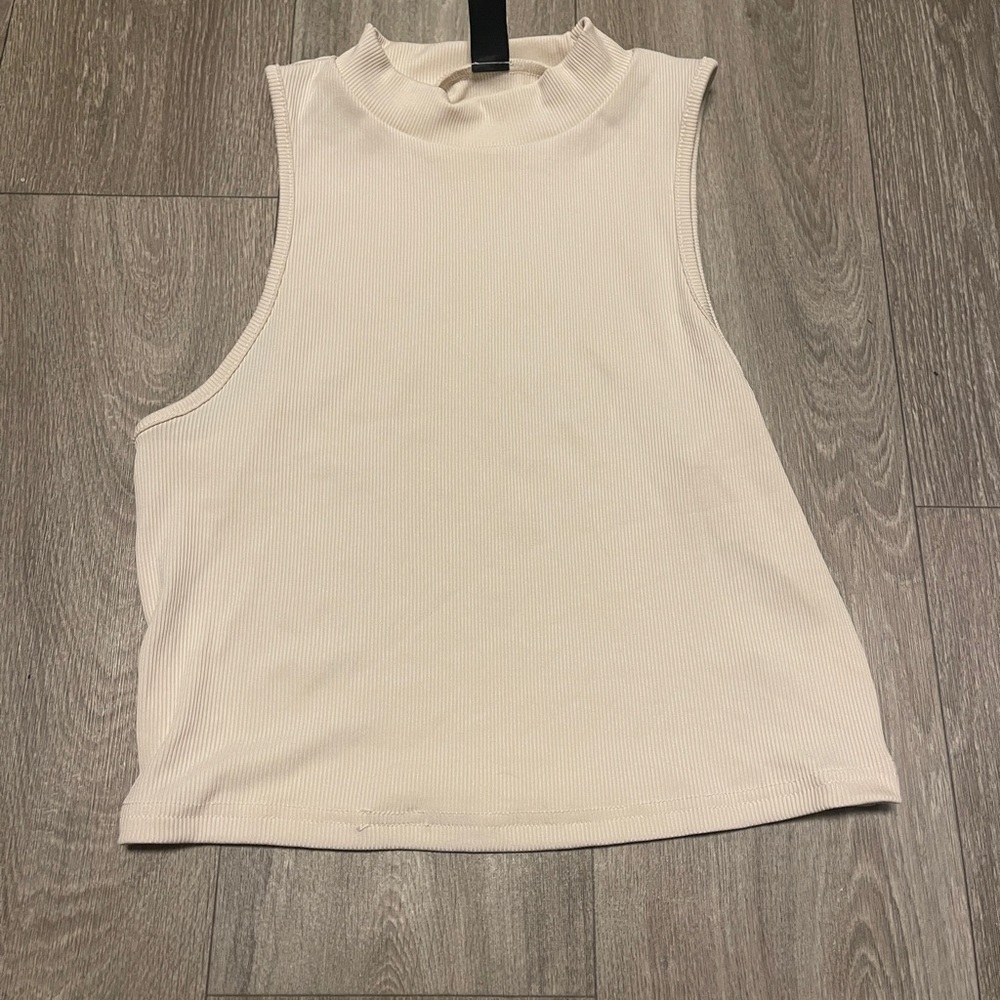 Sleeveless Beige Women's Top